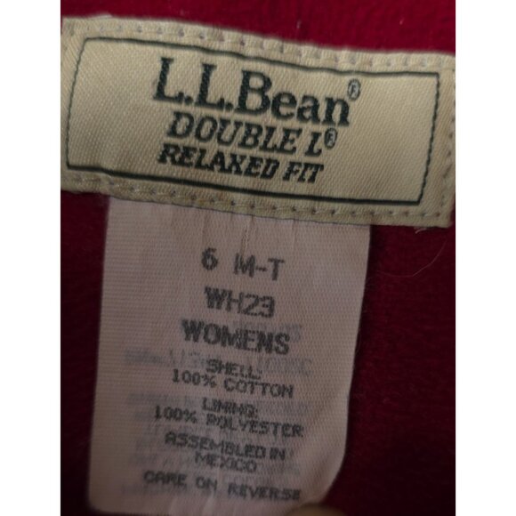 VTG L.L. Bean Womems 6 M-T Double L Red Flannel Lined Relaxed Fit Jeans 26x32 - Picture 12 of 13